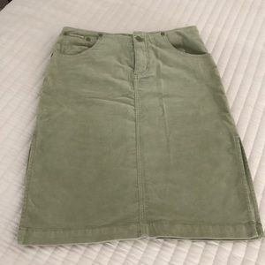 Olive Green DKNY Corduroy Skirt Size 3